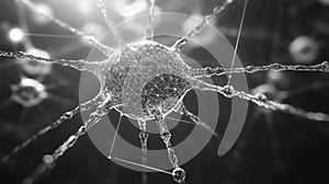 Neuron cell digital network connections in human brain