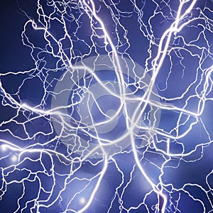 Neuron cell network model. Generative AI