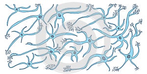Neuron cells. Vector simple design illustartion