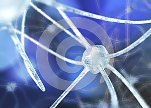 Neuron close-up, the work of the brain