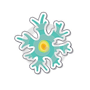 Neuron doodle icon, vector illustration