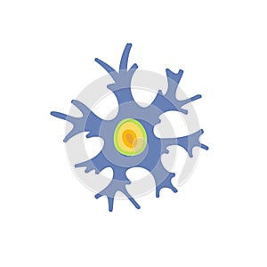 Neuron doodle icon, vector illustration