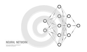 Neural net. Neuron network. Deep learning. Cognitive technology concept. Logical artificial intelligence memory