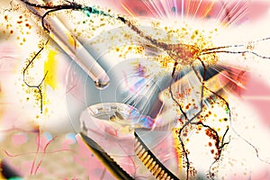 Neuron research exploding degenerating neuron nervous system research brain neurons