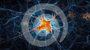 Neuron system net structure. Research of the human nerve network