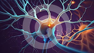 Neuronal Chaos: Unraveling the Complexities of Brain Connections Communication background photo