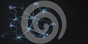 Neuronal network with electrical activity of neuron cells Generative AI