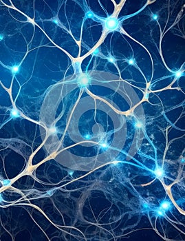 Neurons background. Abstract illustration