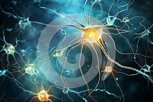 Neurons in the brain. Neuron model