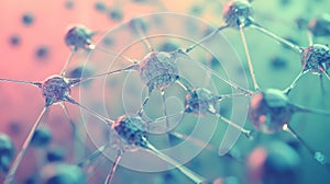 Neurons connecting and forming complex network structure