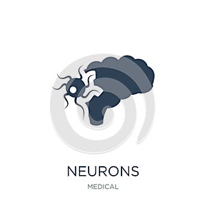 neurons icon in trendy design style. neurons icon isolated on white background. neurons vector icon simple and modern flat symbol