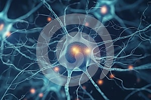 neurons making synapse, nervous system sending electrical impulses or electric pulse, Neural connections, neurotransmitters, brain