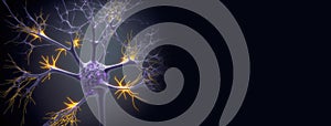 Neurons and synapse like stuctures depicting brain chemistry, generative AI