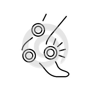 Neuropathy line black icon. Sign for web page, mobile app photo