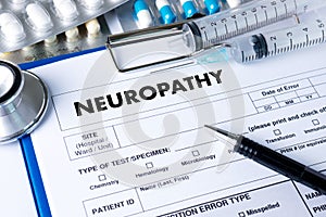 NEUROPATHY Medical Doctor concept , Neuropathy Wording in Anam
