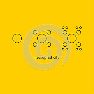 Neuroplasticity concept. Transformation, change of neural connections, developmen