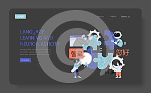 Neuroplasticity. Flat Vector Illustration