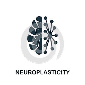 Neuroplasticity  icon symbol. Creative sign from mindfulness icons collection. Filled flat Neuroplasticity icon for computer and