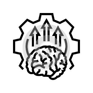 neuroplasticity neuroscience neurology line icon vector illustration