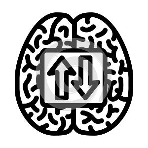 neuroplasticity neuroscience neurology line icon vector illustration