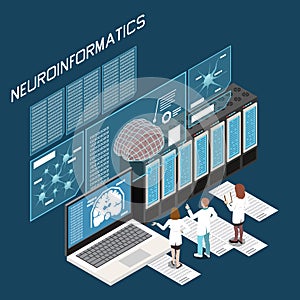 Neuroscience Isometric Composition