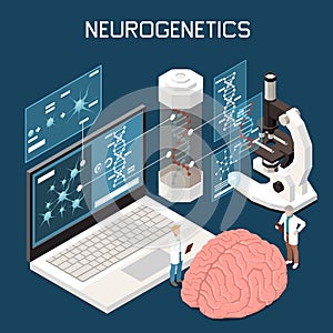 Neuroscience Isometric Composition