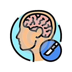 neurosurgery surgery hospital color icon vector illustration