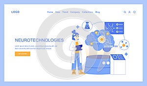 Neurotechnologies concept Vector illustration