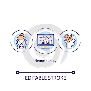 Neurotherapy concept icon