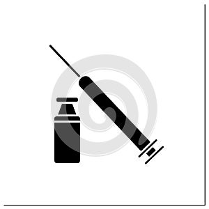 Neurotoxin injection glyph icon