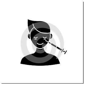 Neurotoxin injection glyph icon