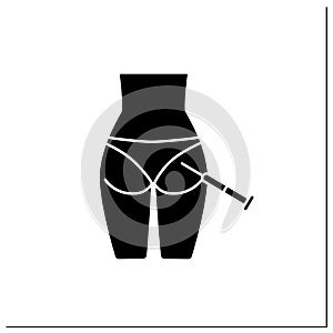 Neurotoxin injection glyph icon