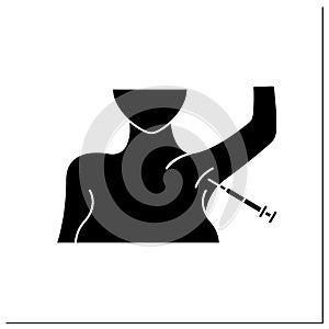 Neurotoxin injection glyph icon