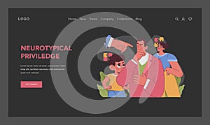 Neurotypical concept. Flat vector illustration photo