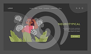 Neurotypical concept. Flat vector illustration