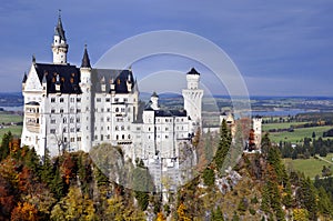 Il Castello di Neuschwanstein in Baviera, quasi a Monaco di baviera, Germania.