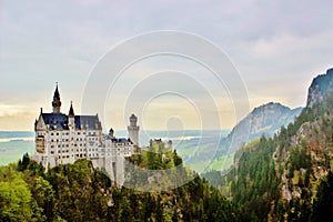 Neuschwanstein Castle in the Alps