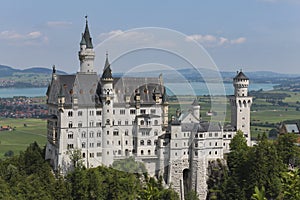 Neuschwanstein Castle,amazing view of the famous castle in Baviera, Germany photo