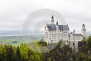 The Neuschwanstein Castle in Bavaria, Germany