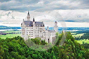 Neuschwanstein castle in Fussen Germany