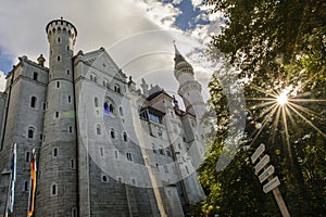 Neuschwanstein castle in Hohenschwangau