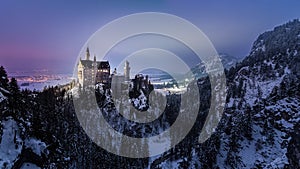 Neuschwanstein Castle by night