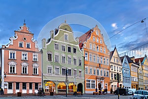 Neustadt street in Landshut, Germany