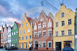 Neustadt street in Landshut, Germany