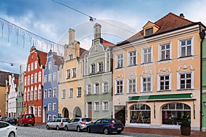 Neustadt street in Landshut, Germany