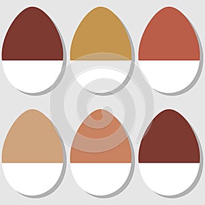 neutral colors painted Easter eggs spring season holiday illustration