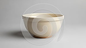 Neutral gray background, the bowl casts a subtle shadow, emphasizing