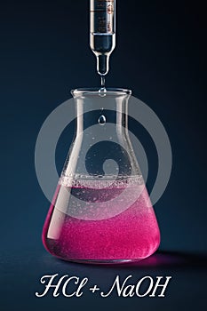 Neutralization experiment with color indicator solution