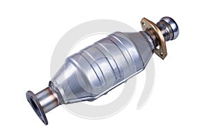 Exhaust system neutralizer isolated on a white background