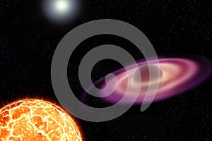 A neutron star and its exploding companion